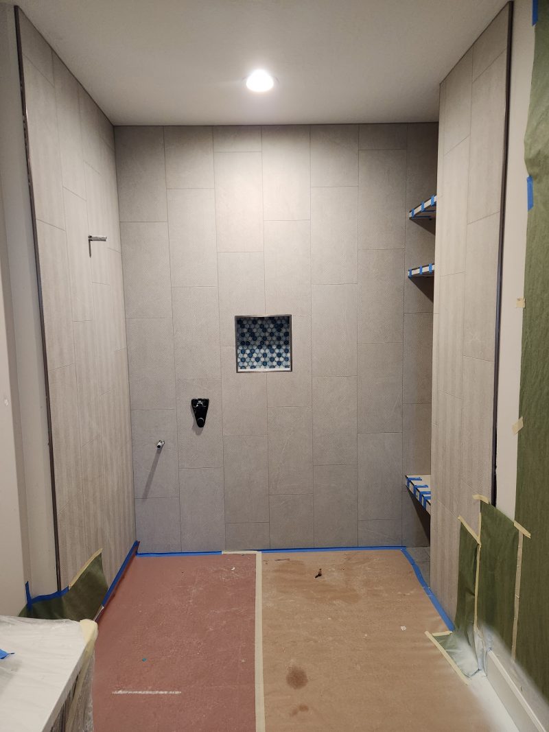 Tile project, finished work by North Idaho Floors