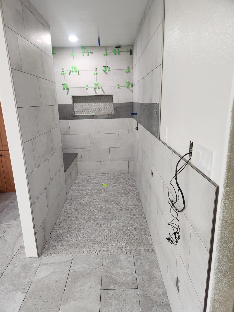 Tile project, finished work by North Idaho Floors